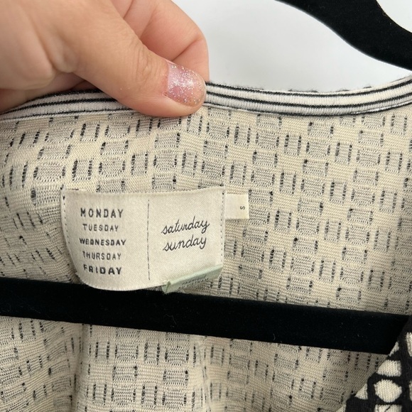 Anthropologie Dress Black/White Ladies Small - Picture 3 of 6